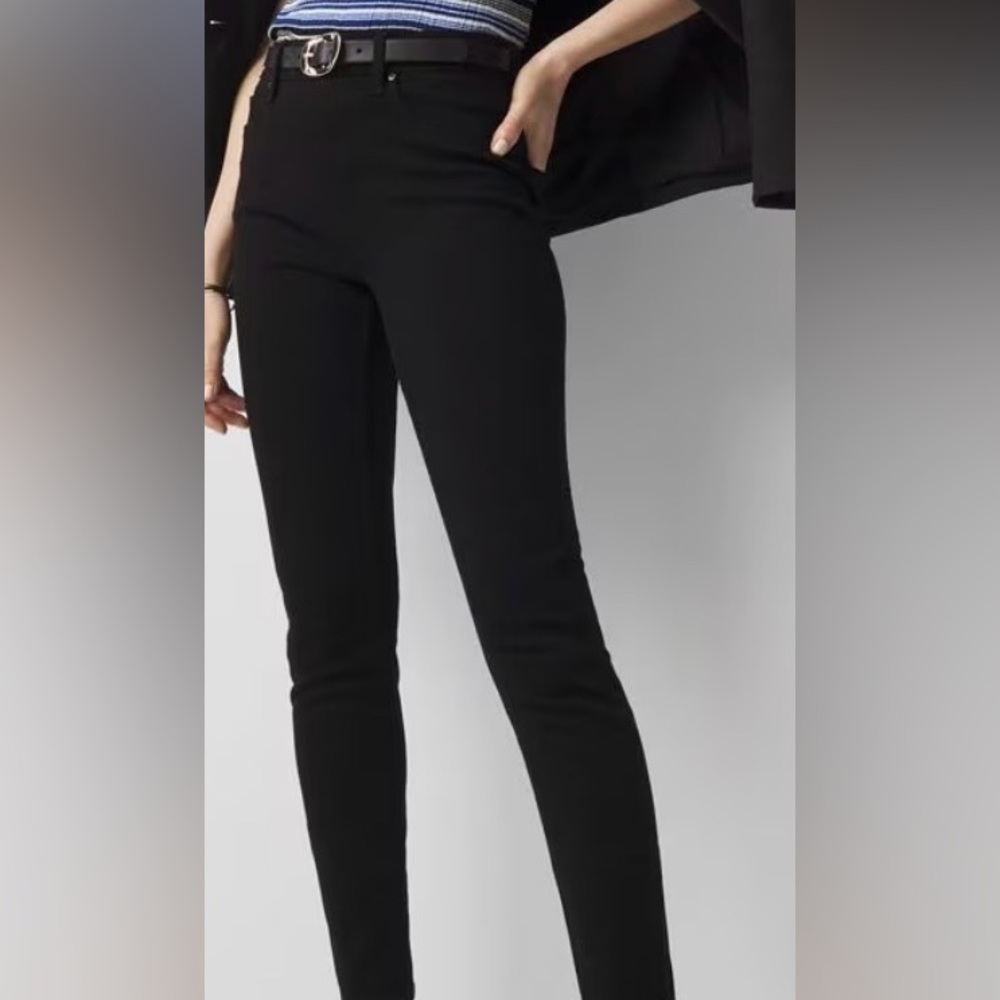 White House, Black market, high-rise skinny Women's Denim in black   size 2  NWT - Picture 4 of 14
